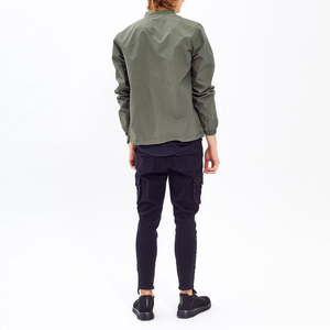 All Sizes Available Stylish Men's Slim Fit Lightweight Bomber <b>Jacket</b> Stand Front 100% Nylon Trendy Casual Outerwear Multicolor - Product Image 2