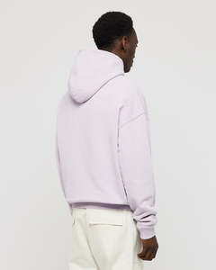 Sweat-shirts à capuche en molleton de coton lavande 500 GSM pour hommes, coupe oversize et épaules tombantes, personnalisables avec logo, style streetwear, production en gros - Product Image 5
