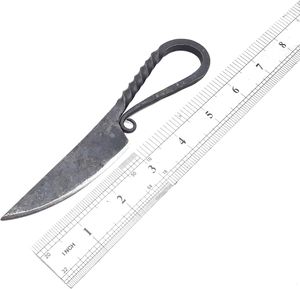 Drop Point Carbon Steel <b>Knife</b> With Twisted Handle For Woodworking 0.7mm Blade Thickness - Product Image 4