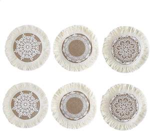 Decorative Jute Table Mat – Handmade <b>Rustic</b> Natural Fiber Placemat for Dining Table and Interior Styling - Product Image 1