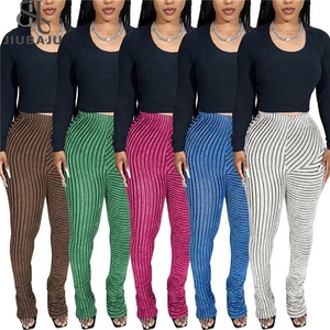 Legging gainant taille mi-haute à jambe large pour femme, pantalon décontracté pour femme - Product Image 5