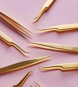 Nouvelles Pinces à Épiler Tendance en Promotion pour Isolation des Cils, à Pointe Courbe en Acier Inoxydable, Personnalisables avec Pointe en Fibre pour Extensions de Cils - Product Image 4