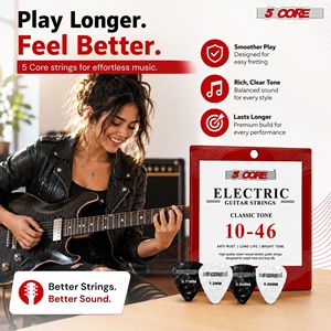 Set di Corde per Chitarra Acustica Elettrica Nichelate con Plettri in Acciaio, Confezione Multipla - Product Image 5
