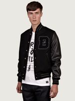 Vestes universitaires vierges en gros, vestes Letterman personnalisées avec corps en laine et manches en cuir, vestes de baseball vierges personnalisées
