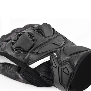 Guantes de Motocicleta de Cuero con Pantalla Táctil, Protección Completa para los Dedos, Transpirables, Resistentes al Viento, Invierno, Tácticos, Cierre de Gancho y Bucle - Product Image 5