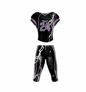 Uniformes de Fútbol Americano Personalizados al por Mayor, Pantalones Cortos y Pantalones Largos Transpirables, Ropa Deportiva Personalizada para Equipos - Product Image 2