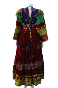 Robe longue en mousseline de soie respirante en cachemire pour femme, style afghan Kuchi, avec dentelle unie, pour mariage et soirée, tailles et couleurs personnalisées, élégante, musulmane, OEM - Product Image 2