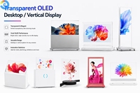 Écran tactile capacitif interactif transparent OLED 4K personnalisé de 55 pouces, affichage numérique commercial pour la publicité en magasin de détail