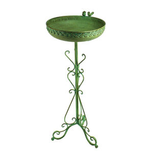 Cuenco de agua para exteriores de metal con recubrimiento en polvo verde antiguo, de gran venta, con patas decorativas, para jardín, como baño decorativo para pájaros - Product Image 2
