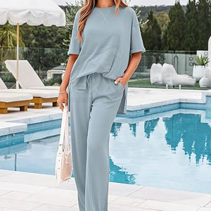 Ensemble coordonné pour femmes, nouveau design 2026, qualité supérieure, best-seller, en coton/polyester - Product Image 4