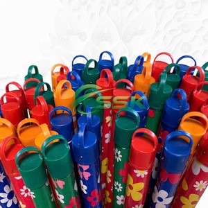 Vietnam Wholesale Eco-friendly Durable Lightweight Waterproof All-Color PVC Pipe Dustpan Coated Wooden Mop Stick Flower Home - Product Image 4