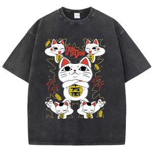 เสื้อยืดผู้ชายทรงปกติ พิมพ์ลายตัวการ์ตูนอนิเมะ สไตล์สตรีท แขนสั้น คอกลม ระบายอากาศได้ดี ผ้าเจอร์ซีย์คอตตอน 220 กรัม - Product Image 2