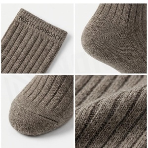 NORTH APPROACH Crew <b>Socks</b> Wool Nylon Thick Winter Hiking Breathable Solid Color Adult Outdoor Sports Knitted <b>Socks</b> - Product Image 4