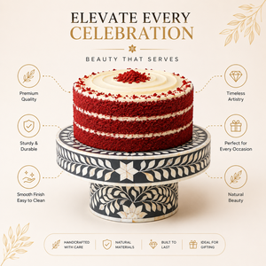 Support à gâteau artisanal en bois nacre, 6 pièces, assiettes et plats au chocolat, décor pour la maison, plateau à cadeau, décoration de mariage - Product Image 3