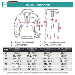 OEM Customizable Athletic Wear for Men Cotton Fleece <b>Techwear</b> Half Zip Tactical Jogger Set XS Solid Windproof Blank Sweatsuit - Product Image 6