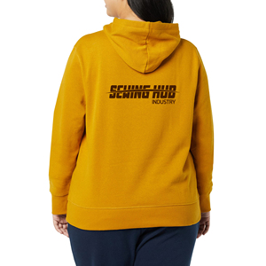 เสื้อฮู้ดผู้หญิงผ้าฟลีซนุ่มพิมพ์โลโก้ตามสั่ง สไตล์ลำลอง สตรีทแวร์ ทรงหลวม ระบายอากาศได้ดี เป็นมิตรต่อสิ่งแวดล้อม ผลิตจากผ้าถัก - Product Image 2