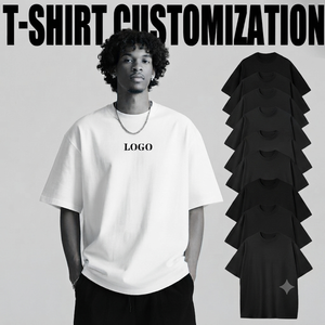 T-shirts vierges en coton de haute qualité pour hommes, design épais, pour impression, logo, streetwear, coupe ample - Product Image 3