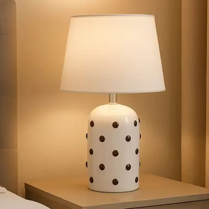 Base with Fabric best quality Shade for Bedroom Living Room <b>Bedside</b> Home Decoration Lighting Wooden <b>Table</b> Lamp Solid Wood - Product Image 1