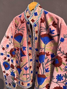 Premium Luxurious Traditional Handcrafted Indian Artisanal Rajasthani Ethnic Festive Wear Women Pink Velvet <b>Jacket</b> - Product Image 3