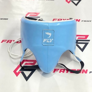 Premium Quality Fly Blue Lightweight Multi-Layer Shock Absorbing Boxing Groin Guard Made with Genuine Cowhide Leather - Product Image 1