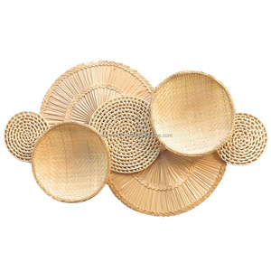 Adornos de Pared de Ratán, Estilo Bohemio, Tema Circular de la Naturaleza, Decoración del Hogar, Juego de Varias Piezas, Arte para Sala de Estar - Product Image 2
