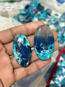 Wholesale Lot of Handmade Natural Shattuckite Cabochon Blue Crystal Gemstone of Mixed Shape and Size for <b>Jewelry</b> <b>Making</b> - Product Image 2