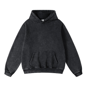 เสื้อฮู้ดดี้โอเวอร์ไซส์สไตล์วินเทจสำหรับผู้ชาย ผ้าฝ้ายฟลีซหนานุ่ม สวมใส่สบาย แบบสตรีทแวร์ สำหรับฤดูหนาว สามารถสั่งทำได้ - Product Image 2