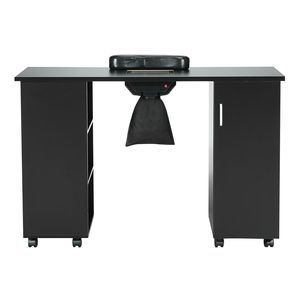 Tavolo Portatile Elettrico per Manicure con 3 Sacchetti Raccoglipolvere e 8 Ruote Bloccabili - Product Image 5