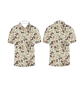 Polo pour homme camouflage désertique beige marron à manches courtes, t-shirt de golf décontracté imprimé - Product Image 6