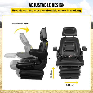 Sospensione regolabile sedile schienale poggiatesta bracciolo pieghevole resistente Skid sterzo trattore escavatore rotaie di scorrimento per uso camion - Product Image 3