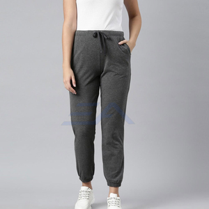 Pantalon de sport d'été pour femme en molleton noir et nylon, coupe ample, écologique, personnalisable, marque privée - Product Image 2