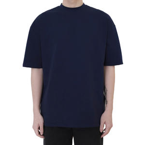 Camisetas de manga corta con hombros caídos, 100% algodón, serigrafía personalizada, camiseta para hombre, camisetas personalizadas de alta calidad - Product Image 4