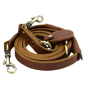 Heavy Duty German Shepherd Walking <b>Training</b> Usage Best Quality Leather Dog Leash Handsfree Adjustable Waist Leather Dog Leash - Product Image 3
