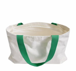 Sac fourre-tout pliable en toile de coton recyclé, imprimé avec logo personnalisé, écologique, à fermeture épaule, très vendu - Product Image 4