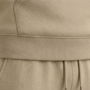Survêtement à capuche beige pour homme, imprimé géométrique, manches longues, vêtements de sport décontractés, 100% coton respirant, vêtements d'automne - Product Image 5
