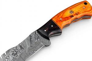 Custom OEM <b>hand</b> forged damascus steel utility <b>tool</b> with Wood Handle - Product Image 6