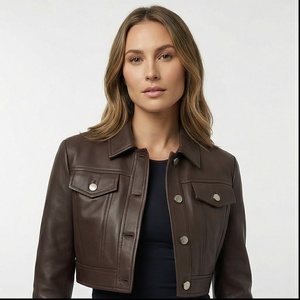 Chaqueta de Cuero de Invierno para Mujer al por Mayor, Personalizada, de Alta Calidad, Transpirable, de Lona Tejida, Servicio OEM de Moda - Product Image 1