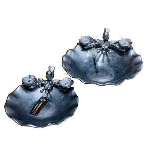 Cuenco decorativo de Metal para el hogar, vajilla de cocina, palomitas de maíz cuenco para frutas y servir, con acabado recubierto de azul, superventas - Product Image 1