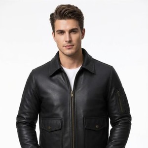 เสื้อโค้ทมอเตอร์ไซค์ลำลองสำหรับผู้ชายรุ่นใหม่ปี 2026 KJ คุณภาพสูง ผลิตจากหนัง PU แต่งสไตล์วินเทจ พร้อมซิปกันน้ำ กันลม เหมาะสำหรับฤดูหนาว คอตั้ง - Product Image 6