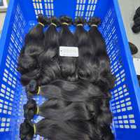 Extensiones de Cabello Humano Natural Virgen Sin Procesar, Liso Sedoso, Super Double Drawn, Paquetes de Cabello Vietnamita, Gran Venta