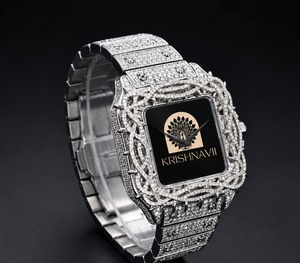Reloj de Lujo Cuadrado de Aleación con Diamantes, Elegante, Plateado, con Cristales Incrustados, Diseño Premium, Joyería de Moda, Regalo para Mujer, Estilo Diario - Product Image 1