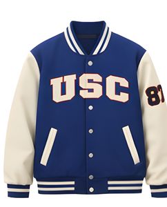 Veste de baseball universitaire en molleton de coton épais 350 GSM de qualité supérieure, broderie personnalisée, style patch chenille, approvisionnement en gros direct usine - Product Image 1