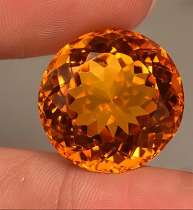 Piedra preciosa facetada de citrino de 12 mm - Gemas de citrino de forma redonda - Piedra enorme de calidad excepcional para la elaboración de joyas - Product Image 3