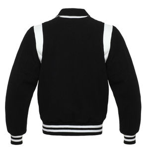 Black High Selling 100% Breathable Cotton College Varsity <b>Jacket</b> <b>for</b> <b>Men</b> Comfortable Custom Design and Logo <b>Baseball</b> Varsity - Product Image 2
