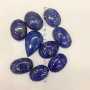 Pierres précieuses en lapis-lazuli bleu naturel faites à la main, formes et tailles mélangées, qualité supérieure, coupe cabochon pour la fabrication de bijoux, vente en gros, lot en vrac - Product Image 3