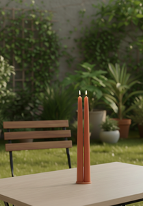 Ivory Paraffin Wax Taper <b>Candles</b> Set 2 | Handmade Smokeless | Birthdays Christmas Halloween Decor for Living Rooms Bedrooms - Product Image 3