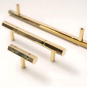 Wardrobe <b>Door</b> Brushed Brass Gold Kitchen Drawer Cabinet Pull <b>Handles</b> for Furniture - Product Image 5