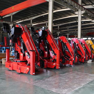 รถเครนติดรถบรรทุกไฮดรอลิก 10 ตัน แบบแขนพับได้ (Knuckle Boom Crane)  รถเครนติดรถบรรทุกเคลื่อนที่สำหรับขนส่งสินค้า ขาย - Product Image 2