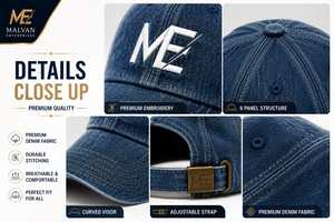 Gorra de Béisbol de Mezclilla Elegante y Moderna, 6 Paneles, Ajustable con Hebilla Metálica, Unisex, Casual, 100% Algodón, con Pedrería, Talla Única - Product Image 4