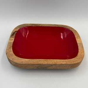 ชามไม้ทำมือลายเถาวัลย์มะเขือเทศสำหรับเสิร์ฟอาหารและตกแต่งบ้าน - Product Image 3